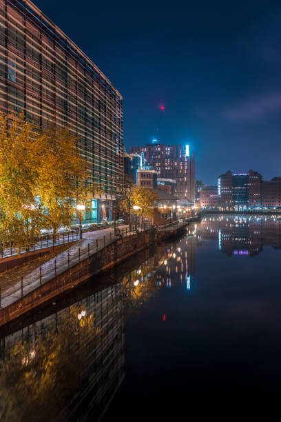 istock Night View at Salford Quays, Manchesterm England. 2023702695