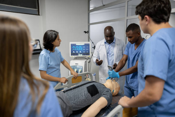 istock Doctor teaching his medical students how to intubate using a dummy 2023731161