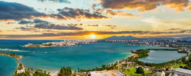 Photo of San Juan, Puerto Rico Sunrise Drone Aerial