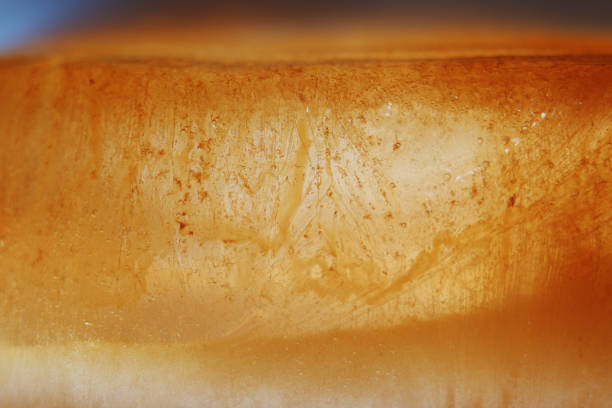 Macro texture of frozen water surface