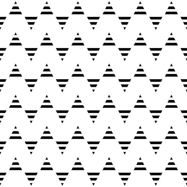 Vector illustration of Triangle stripes seamless pattern background vector design.