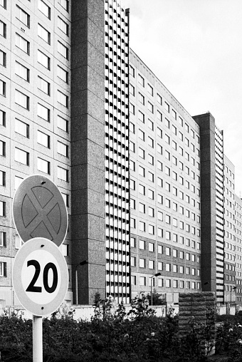 Berlin, German Democratic Republic - September 01, 1989; Headquarters of the Ministry for State Security of the GDR on Normannenstrasse in the Lichtenberg district.