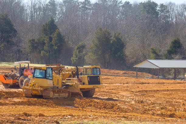 istock Construction site is being prepared for infrastructure property with help of a heavy equipment 2024039046