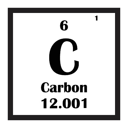 carbon chemical element icon vector illustration design