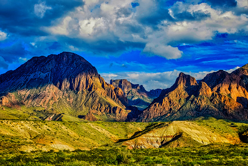 Chisos Mountains at Golden Hour, Big Bend National Park, Texas