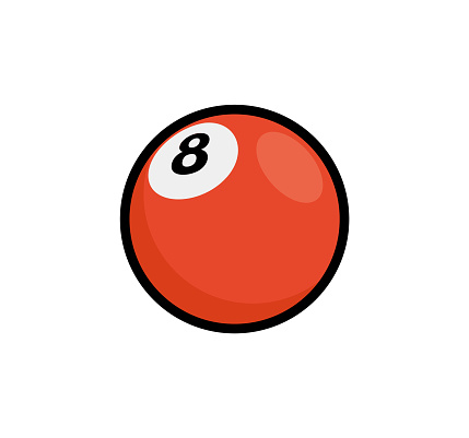 Bowl red ball vector icon. Bowling cartoon ball icon.