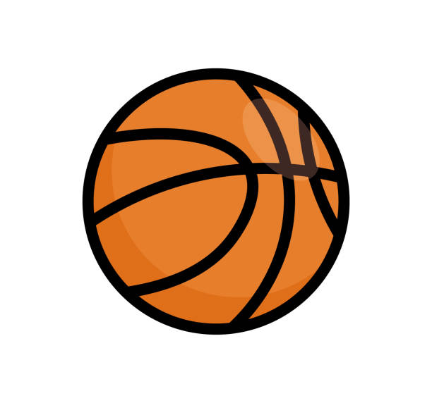 Basketball ball vector icon. Basket ball logo illustration flat isolated design orange minimal symbol Basketball ball vector icon. Basket ball logo illustration flat isolated design orange minimal symbol. basketball sport street silhouette stock illustrations