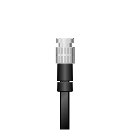 It is an illustration of a black SDI cable.