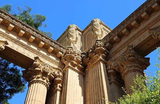 The Palace of Fine Arts - The historical complex from 1915 in Marina District of San Francisco, California