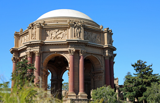 The Palace of Fine Arts - The historical complex from 1915 in Marina District of San Francisco, California