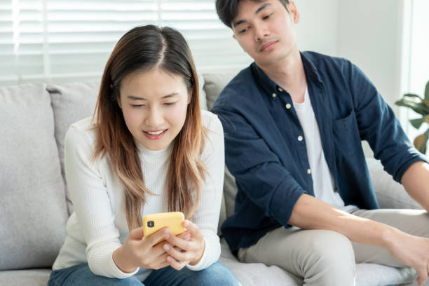 istock Double dating, Cheat on somebody, To have a fling, Bit on the side , Commit adultery ,Polygamy, husband was having an affair. family problem, infidelity, divorce and separate, social problem, suspicion 2024341785