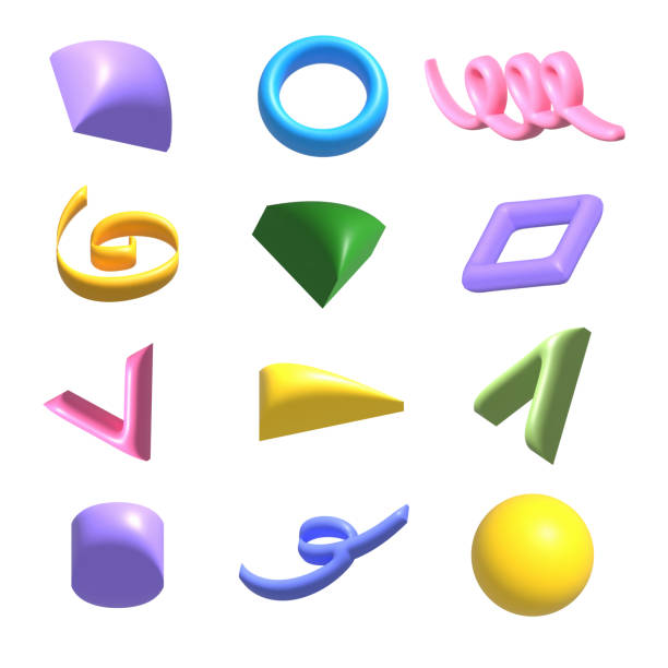 istock 3D geometric shapes. Cartoon flying shapes in motion. Circle, sphere, square, confetti, triangle 2024373816