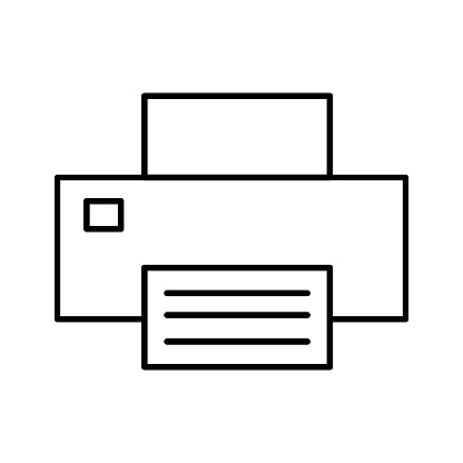 Printer fax icon vector business office automation for your web site design, logo, app, UI. illustration