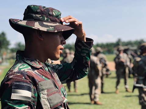 Military war games, also known as military simulations, are analytic games that simulate warfare at the tactical, operational, or strategic level.\n\nAll personnel, activities and military equipment are under the auspices of Yonzipur 10, Pasuruan district, East Java, Indonesia.