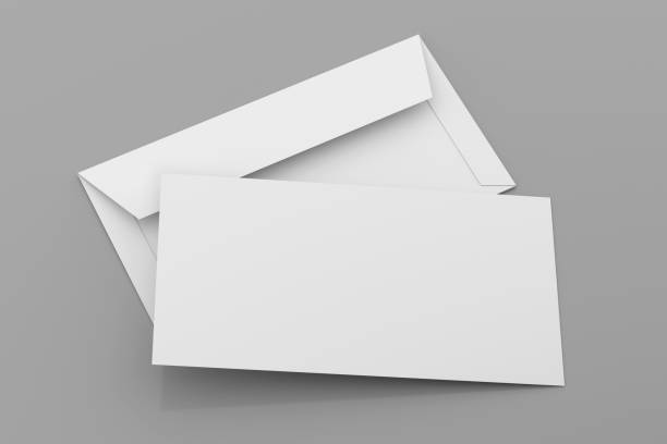 istock Blank White Envelope Mockup with an Invitation Card - 3d Illustration Render 2024456848