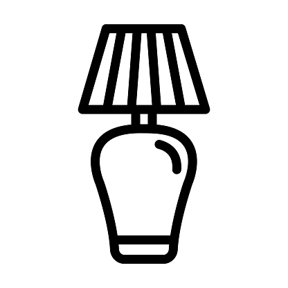 Table Lamp Vector Icon Design Illustration