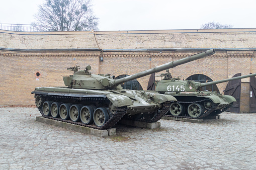 Poznan, Poland - January 28, 2024: T-72 battle tank.