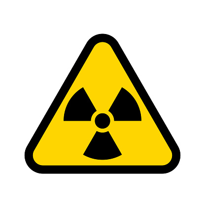 Vector radioactivity icon.