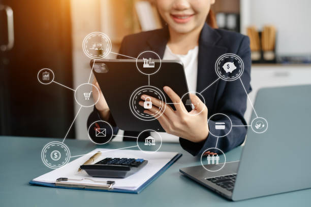 istock Busineswoman analyzing sales data and economic growth graph financial, solution analysis and development contents on table 2024650625