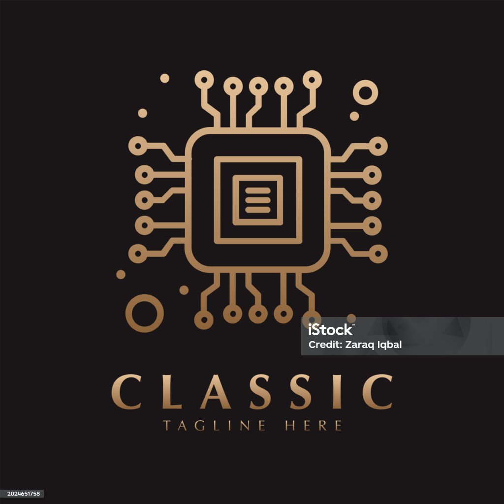 Microchip Processor Logo Stock Illustration - Download Image Now ...