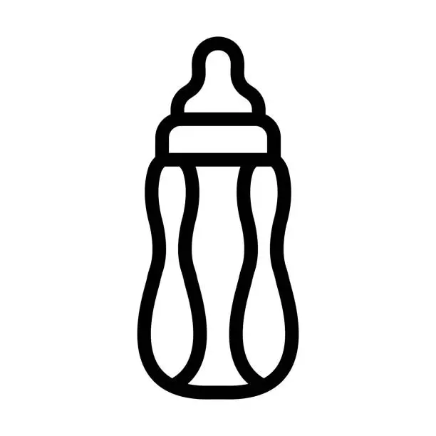 Vector illustration of Baby Bottle Vector Icon Design Illustration