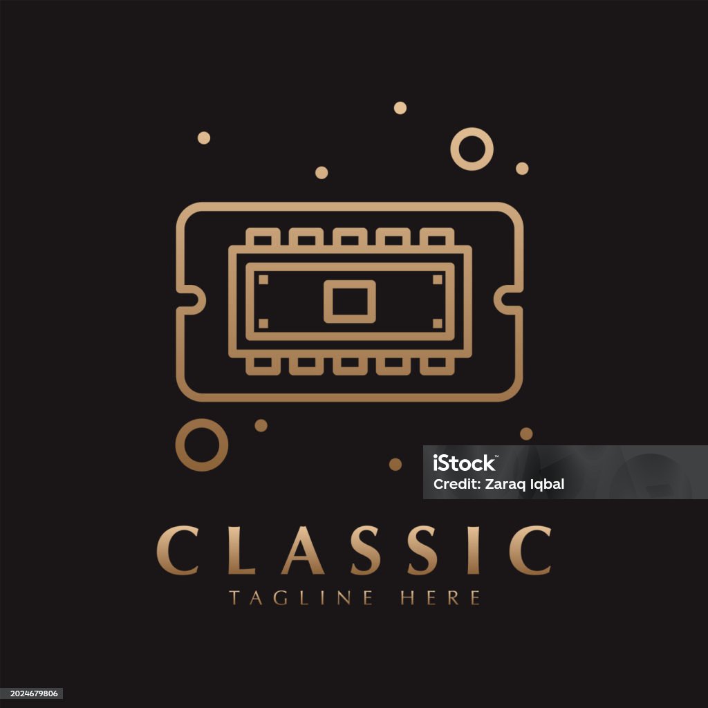 Microchip Processor Logo Stock Illustration - Download Image Now ...
