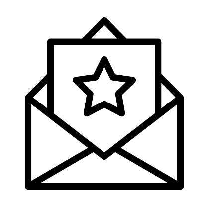 Starred Message Vector Icon Design Illustration