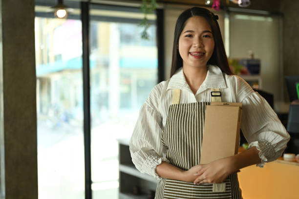 istock Small business entrepreneur owner holding brown ecological package box. Eco friendly products concept 2024689936