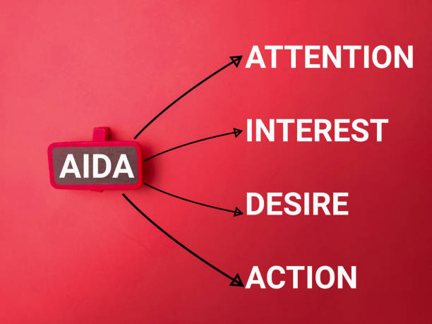 istock Wooden board with the word AIDA. Copywriting formula concept. 2024720427