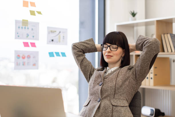 istock Carefree professional relieving stress after negotiation process. 2024764932