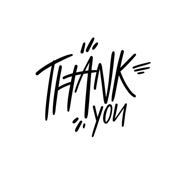 istock Thank you phrase. Line art style letter sign. 2024806499