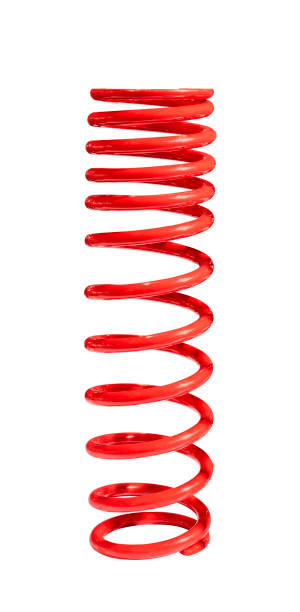 istock Red rear shock absorber spring isolated on white background with clipping path 2024806989