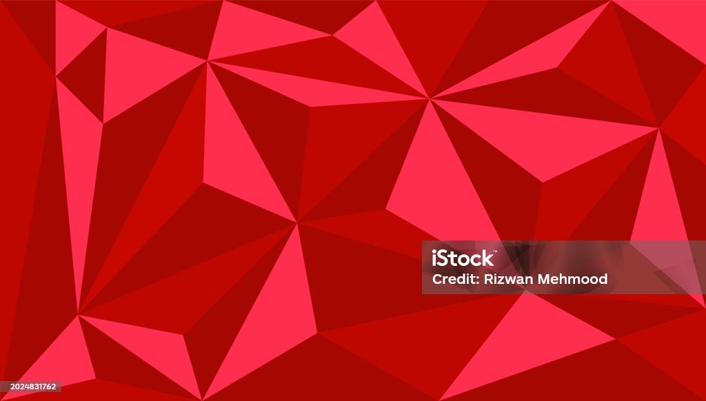Polygon Background Red Abstract Red Geometric Pattern Vector ...