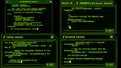 Green Hacker Console Tabs With Scrolling Programming Code Loop Overlay ...