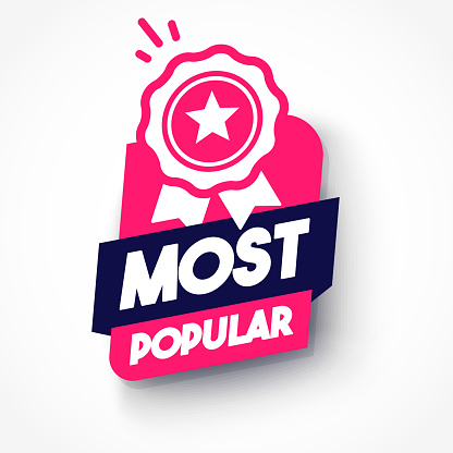 Dynamic Label With Medal Icon And Text Most Popular