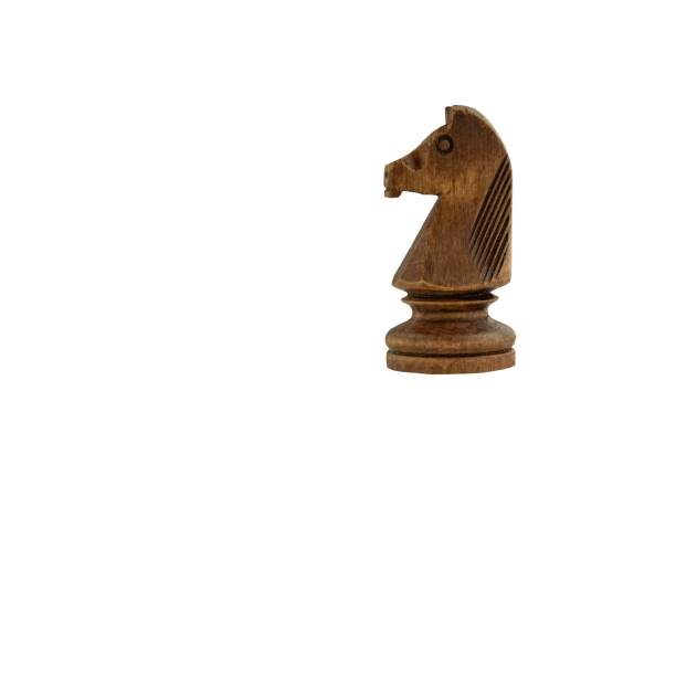 The white and black knight on a chessboard. Leader success business concept