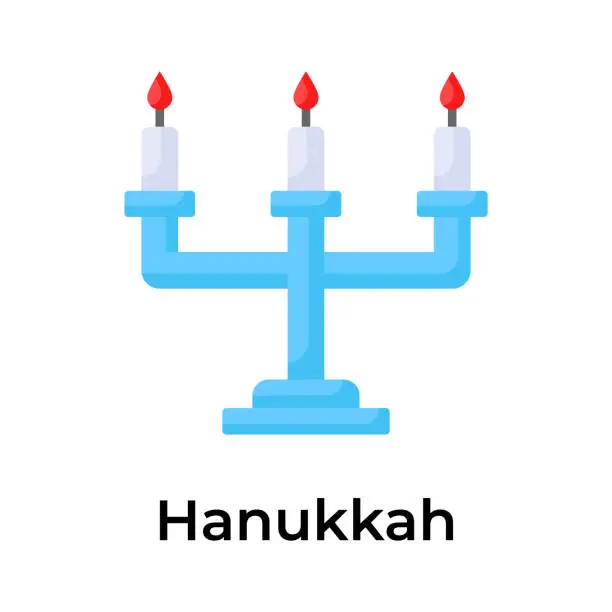 Vector illustration of Get this amazing icon of candles in modern style, Hanukkah day vector design.