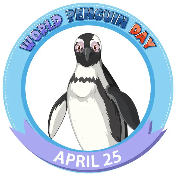Vector illustration of Vector graphic of a penguin for World Penguin Day