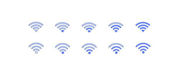 istock Set of Wi-Fi icons. Flat style. Vector icon 2024883186