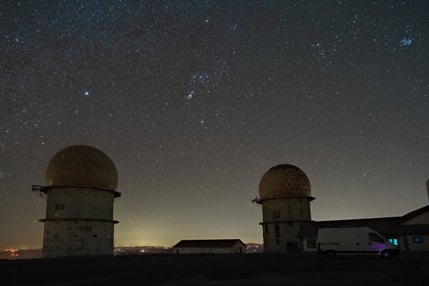 istock Winter Milky way with Orion constellation over Torre, the highest mountain in Parque natural da Serra da Estrela, Loriga, Portugal 2024922713