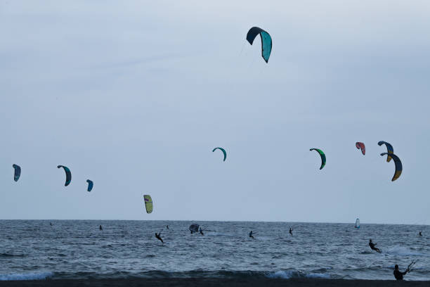 istock Windsurfing and kiteboarding in El Medano, Tenerife, Spain 2024964250