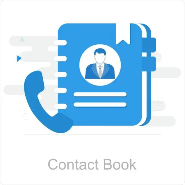 Vector illustration of Contact Book