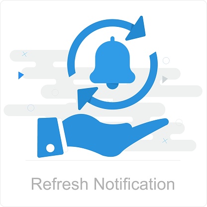 Refresh Notification Stock Illustration - Download Image Now ...