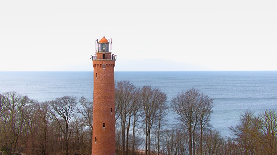 Lighthouse in Gaski, Zachodniopomoskie, Poland.
