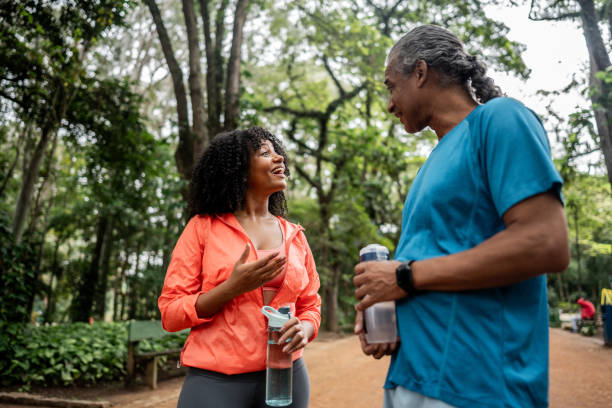 istock Father and daughter talking on the public park 2025070807