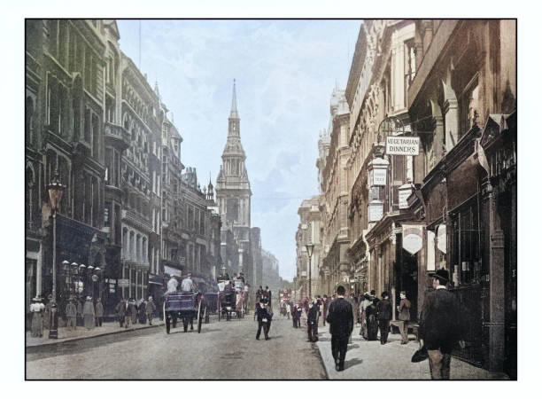 istock Antique London's photographs: Cheapside, Bow Church 2025096521