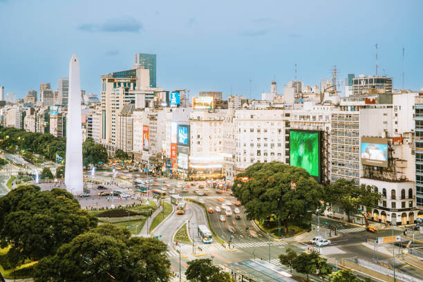 istock Bustling Evening in Buenos Aires with Iconic Obelisk View 2025130392