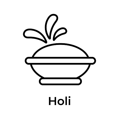 An icon of holi in modern design style , indian cultural festiva