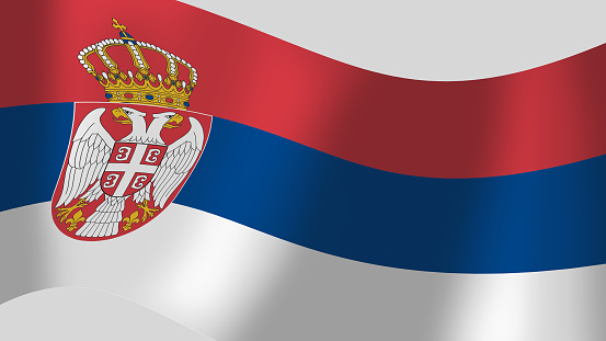 Serbian flag, isolated