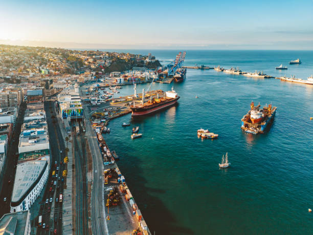 istock drone view on Harbor of Valparaiso, Chile 2025223970